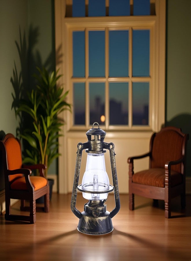 GANPUB Miniature Lantern Mini Kerosene Lamp Light Dollhouse Decoration Accessories, 1:12 Dollhouse Miniature Kerosene Lamp,Dollhouse Accessories(Type 2-with Light) - Image 2